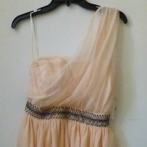Juniors BONGO Size 5 Pink One Shoulder Dress